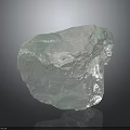 High Quality Natural Green Raw Stone With Detailed Textured Surface And Rough Edges