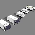 Assorted Trucks And Vans With Various Sizes And Distinct Designs