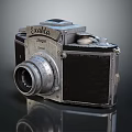 Vintage Exakta Varex Electronic Camera With Metal Leather Body And Lens