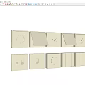 Switch panel socket switch socket bull 3d model