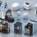 Various Modern Kitchen Appliances Including Coffee Makers Toasters Kettles And Blenders