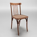 Solid Wood Leisure Chair With Slatted Backrest And Wooden Slat Seat
