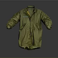Olive Green Long Coat With Yellow Lining And Front Pockets For Casual Wear