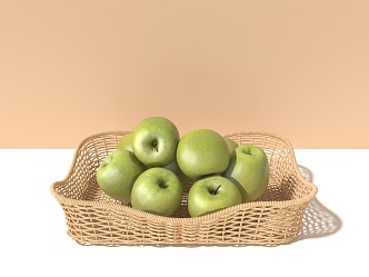 vine blue fruit basket 3d model