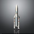 Advanced Space Launch Rocket Featuring Multiple Booster Stages For Deep Space Missions