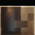 Elegant Modern Wall Decor Design With Geometric Patterns And Brown Gold Textured Tones 3d model