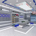U8 KONG Trendy Shoes Mall Store With Modern Neon Lights And Shoe Displays