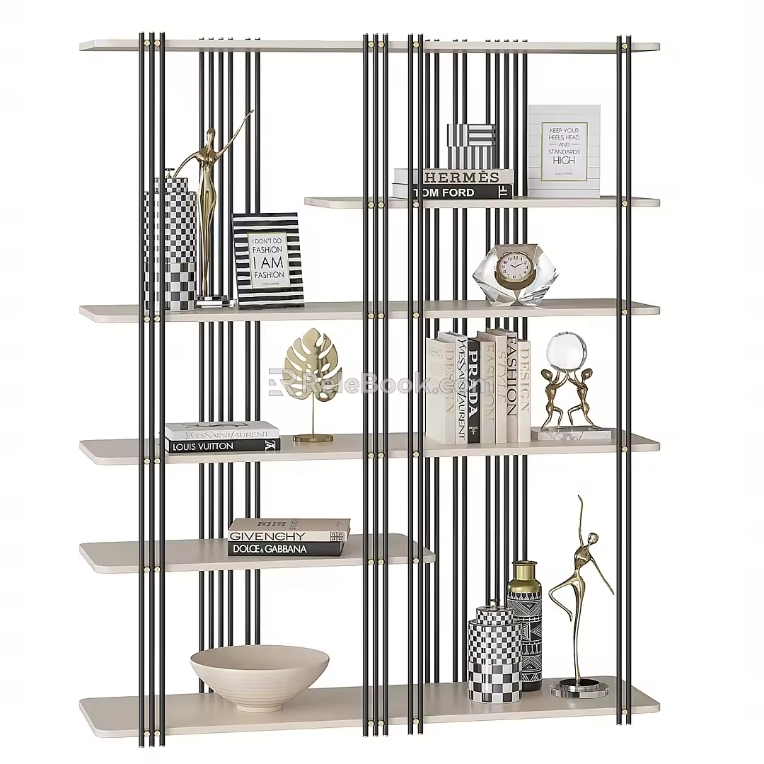 Bookshelf Storage Rack Display Rack 3d model
