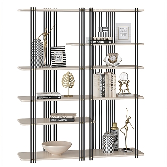 Bookshelf Storage Rack Display Rack 3d model