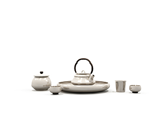 New Chinese Tea Set 3d model