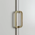 Modern White Wardrobe Interior Design With Gold Handles And Panel Doors