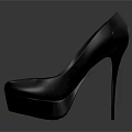 Elegant Gray Platform High Heels Stylish Women's Fashion Footwear Design