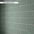 Dark Gray And Light Green Tiled Wall Design For Modern Interior Decor 3d model
