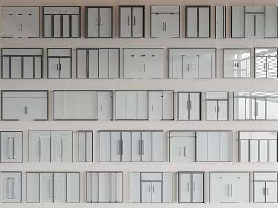 Double Doors In Various Modern Styles For Interior Home Design Ideas 3d model