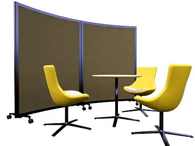 Modern leisure table and chair combination negotiation table and chair combination 3d model