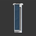 Stylish Modern Vertical Furniture with Blue Panel and Sleek Metal Frame Design
