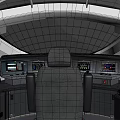 High Speed Train Cockpit Interior With Controls 3d model
