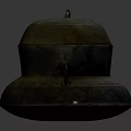 Ancient Bronze Vessel With Domed Lid And Side Handles On Base