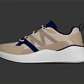 Modern sneaker Sneakers Cloth Shoes 3d model