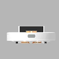 White Robotic Vacuum Cleaner With Automatic Cleaning For Smart Home Daily Use