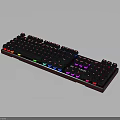RGB Backlit Mechanical Gaming Keyboard With Colorful LED Lights And Black Design