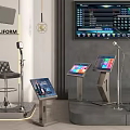Song machine KTV song machine microphone display self-service machine microphone 3d model