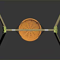 Children's Outdoor Swing With Wooden Frame Green Connectors And Orange Basket