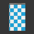 Blue And White Checkered Square Storage Container With Lid For Household Use