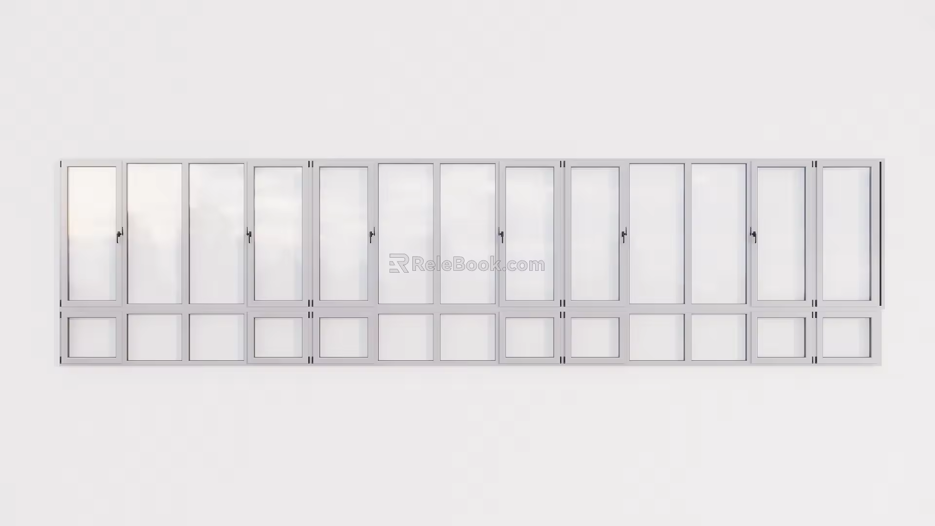 Modern sliding window glass window 3d model