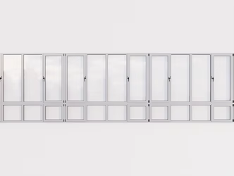 Modern sliding window glass window 3d model