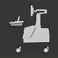 Industrial Equipment With Display Screen Control Panel And Rolling Wheels For Mobility