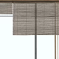 Natural Bamboo Window Blinds With Modern Design For Home Interior Decor 3d model