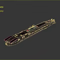 Vintage Military Submarine Marine Transport Vehicle With Long Structure And Command Tower