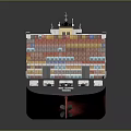 Large MSC Container Ship Carrying Colorful Cargo Containers On Ocean