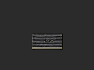 Marshall Vintage Speaker With Mesh Front Panel And Classic Wooden Frame Design 3d model
