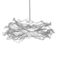 Unique Shaped Pendant Light With Layered Folded Design For Modern Interior Decor 3d model