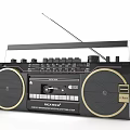 RICATECH Retro Boombox With Double Speakers Tape Player Antenna And Classic Design