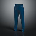 Blue Straight Leg Pants with Slim Fit High Quality Fabric for Modern Fashion Style Wear