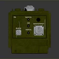 Military Weapon Accessory With Green Casing Portable Handle Heat Sink And Open Small Compartment