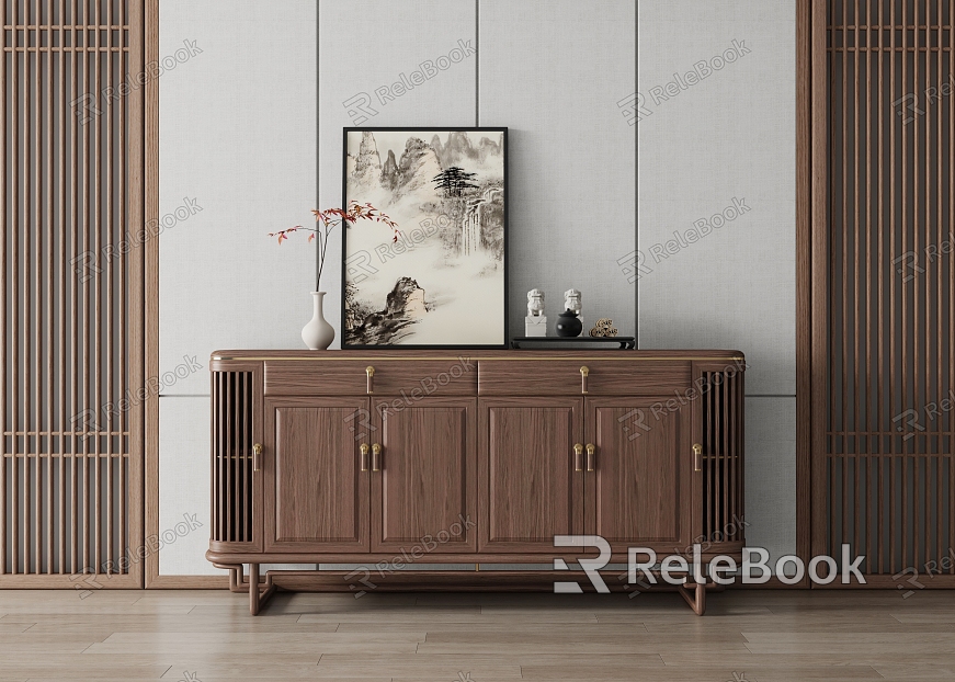 New Chinese Style Sideboard Sideboard Sideboard Decorative Cabinet Entrance Cabinet Storage Cabinet model