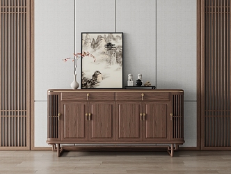 New Chinese Style Sideboard Decorative Cabinet Entrance Cabinet Storage Cabinet 3d model