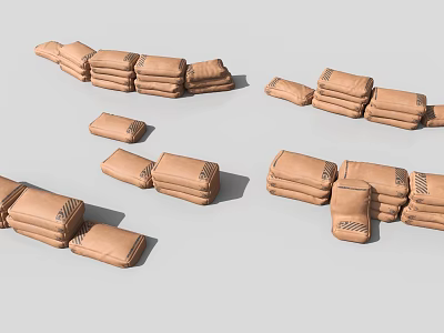 Sandbag bunker 3d model