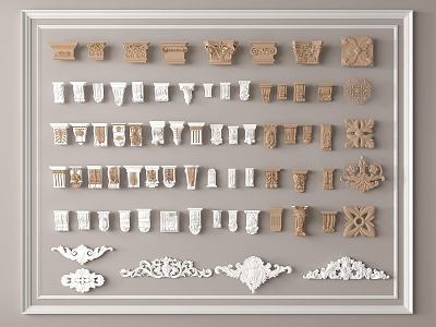 Modern European Gypsum Components Gypsum Components 3d model