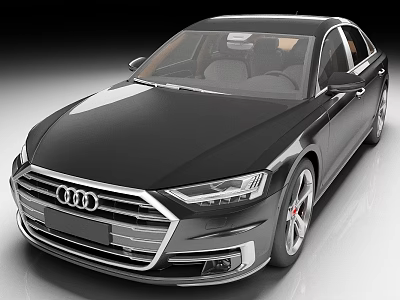 Black Audi Luxury Sedan With Sleek Front Fascia And Modern Headlights 3d model
