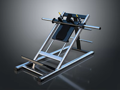 Household Fitness Equipment With Sturdy Metal Frame Black Seat Footplate And Handles For Home Use 3d model