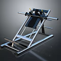 Household Fitness Equipment With Sturdy Metal Frame Black Seat Footplate And Handles For Home Use