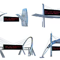 Modern Entrance Gate Design With Metal Arch Structure And Digital Display Board