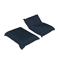 Comfortable Blue Velvet Bean Bag Chair For Cozy Modern Living Room