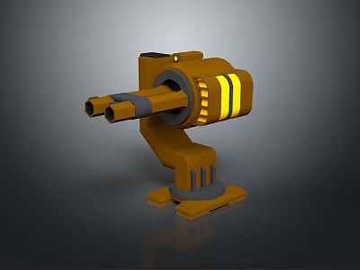 Browning Machine Gun Browning Gatling White Machine Gun Machine Gun Bullet Military 3d model
