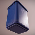 Blue Plastic Recycle Bin With White Recycling Symbol Durable Waste Container 3d model